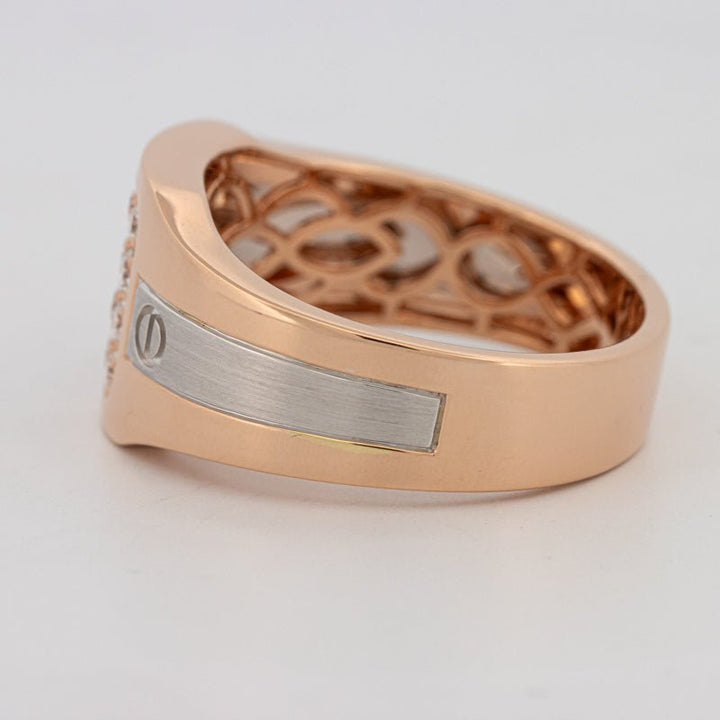 Men's Rosé Gold Ring with White Gold - ZIZOV DIAMONDS