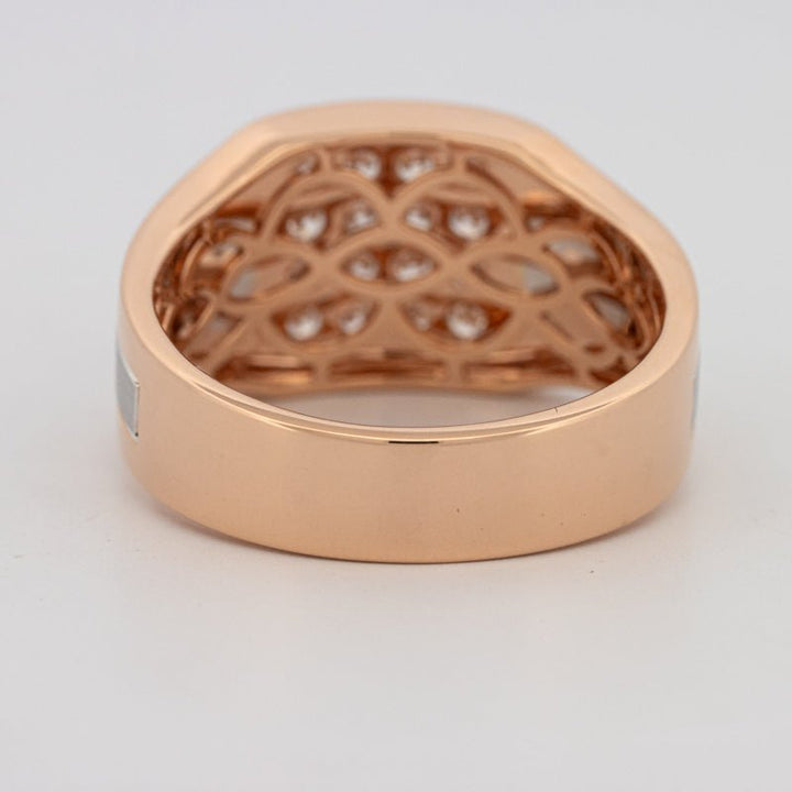 Men's Rosé Gold Ring with White Gold - ZIZOV DIAMONDS