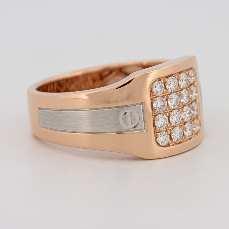 Men's Rosé Gold Ring with White Gold - ZIZOV DIAMONDS