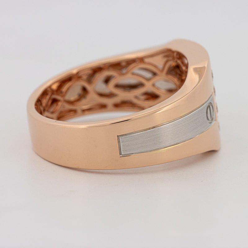 Men's Rosé Gold Ring with White Gold - ZIZOV DIAMONDS