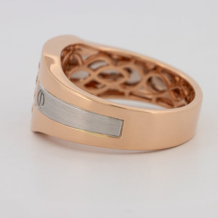 Men's Rosé Gold Ring with White Gold - ZIZOV DIAMONDS