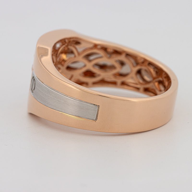 Men's Rosé Gold Ring with White Gold - ZIZOV DIAMONDS