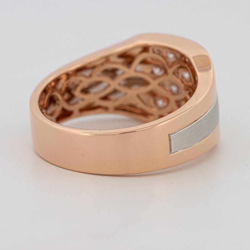 Men's Rosé Gold Ring with White Gold - ZIZOV DIAMONDS