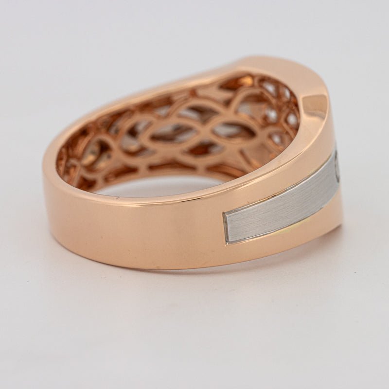 Men's Rosé Gold Ring with White Gold - ZIZOV DIAMONDS