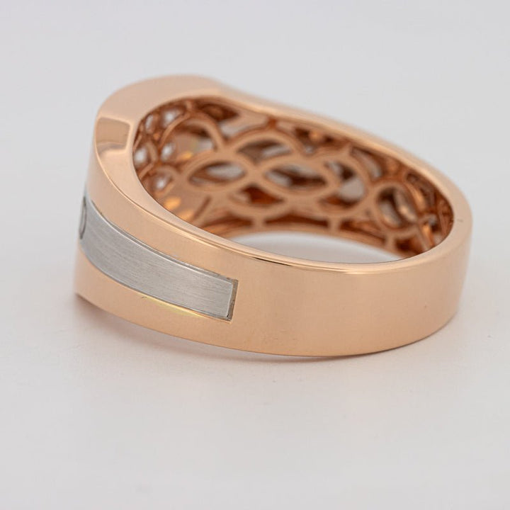 Men's Rosé Gold Ring with White Gold - ZIZOV DIAMONDS