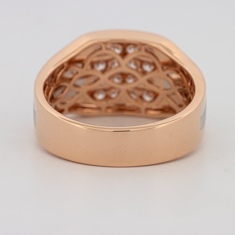 Men's Rosé Gold Ring with White Gold - ZIZOV DIAMONDS