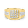 Men's Rosé Gold Ring with White Gold - ZIZOV DIAMONDS