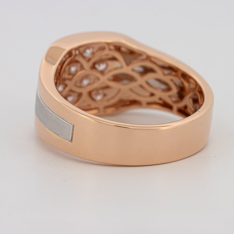 Men's Rosé Gold Ring with White Gold - ZIZOV DIAMONDS