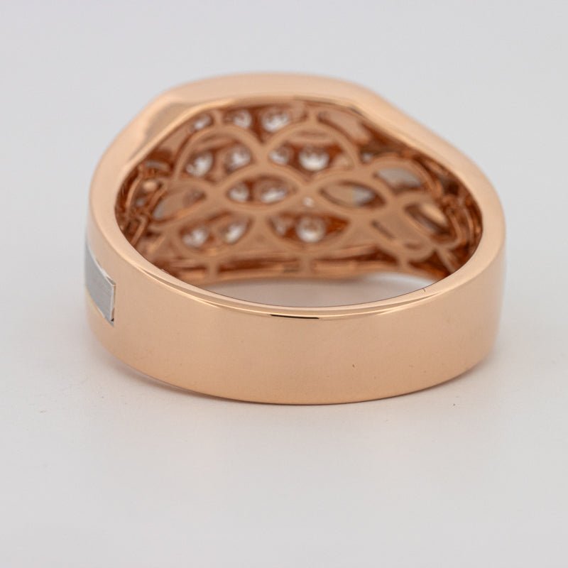 Men's Rosé Gold Ring with White Gold - ZIZOV DIAMONDS