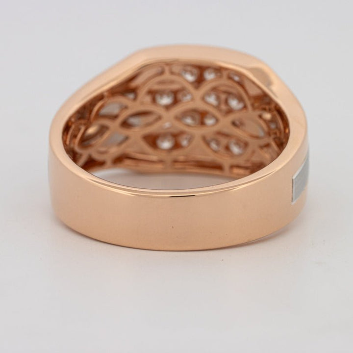 Men's Rosé Gold Ring with White Gold - ZIZOV DIAMONDS