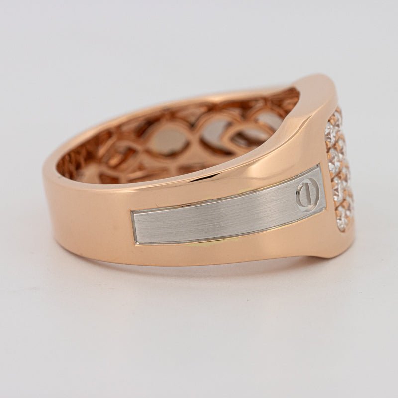 Men's Rosé Gold Ring with White Gold - ZIZOV DIAMONDS