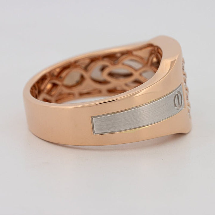 Men's Rosé Gold Ring with White Gold - ZIZOV DIAMONDS