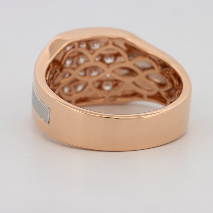 Men's Rosé Gold Ring with White Gold - ZIZOV DIAMONDS