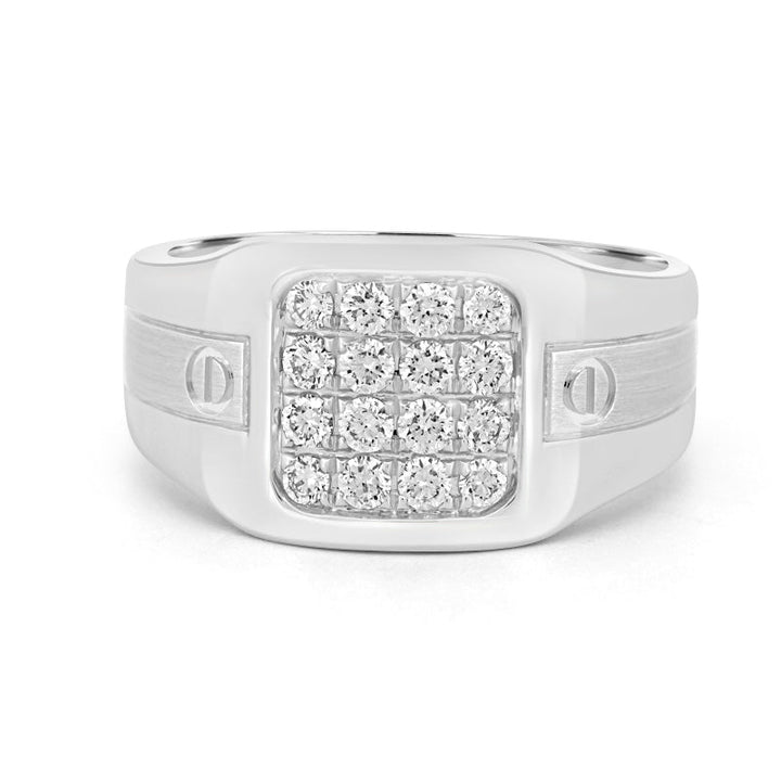 Men's Rosé Gold Ring with White Gold - ZIZOV DIAMONDS