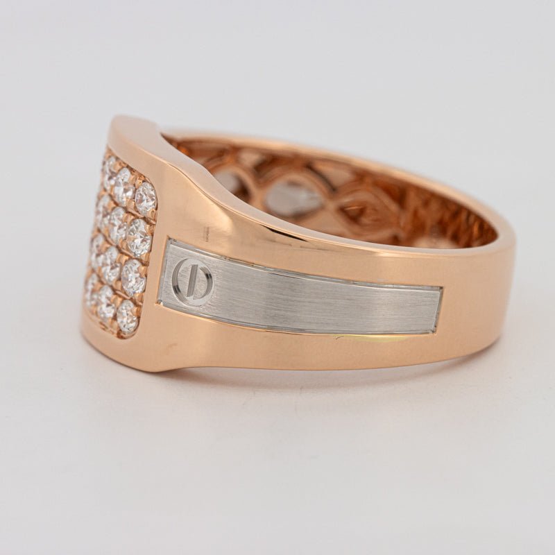 Men's Rosé Gold Ring with White Gold - ZIZOV DIAMONDS