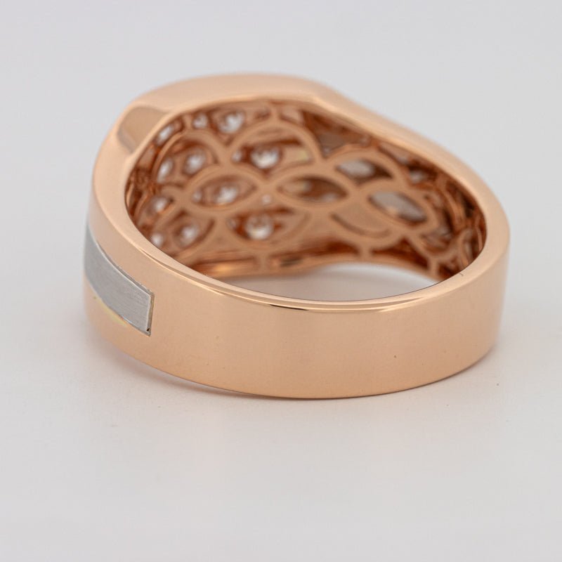 Men's Rosé Gold Ring with White Gold - ZIZOV DIAMONDS