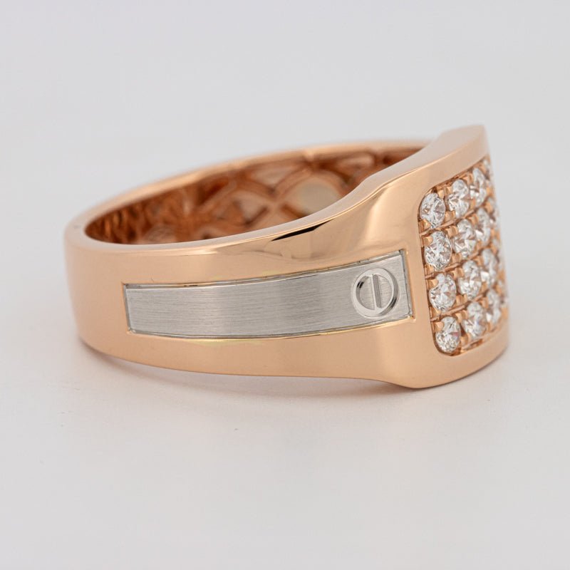 Men's Rosé Gold Ring with White Gold - ZIZOV DIAMONDS