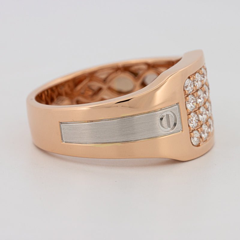 Men's Rosé Gold Ring with White Gold - ZIZOV DIAMONDS