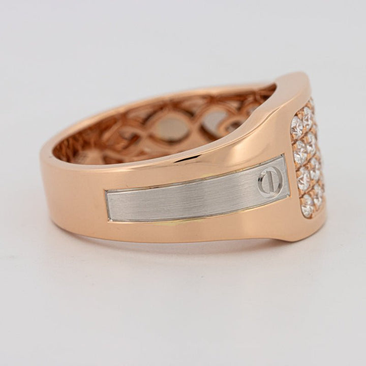 Men's Rosé Gold Ring with White Gold - ZIZOV DIAMONDS