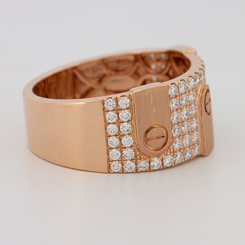 Men's Rosé Gold "Screw" Ring - ZIZOV DIAMONDS