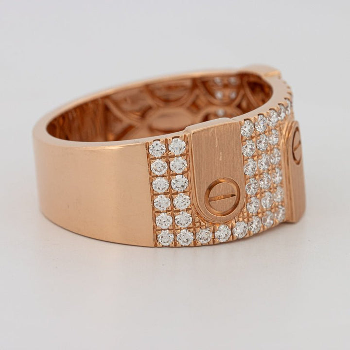 Men's Rosé Gold "Screw" Ring - ZIZOV DIAMONDS