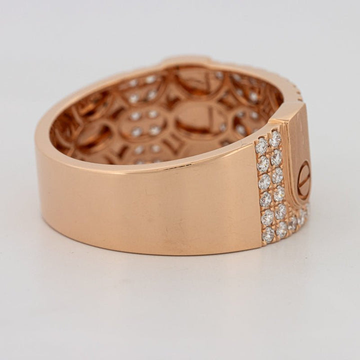 Men's Rosé Gold "Screw" Ring - ZIZOV DIAMONDS