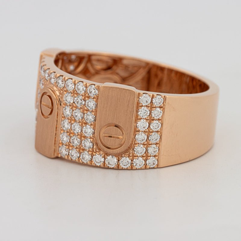 Men's Rosé Gold "Screw" Ring - ZIZOV DIAMONDS