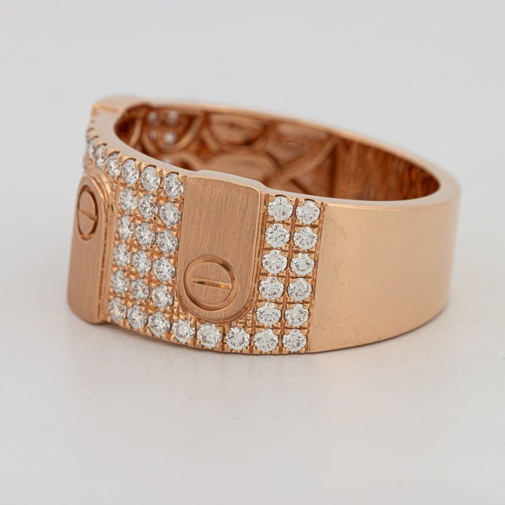 Men's Rosé Gold "Screw" Ring - ZIZOV DIAMONDS