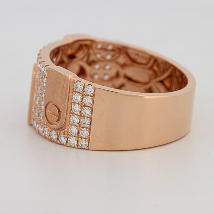Men's Rosé Gold "Screw" Ring - ZIZOV DIAMONDS