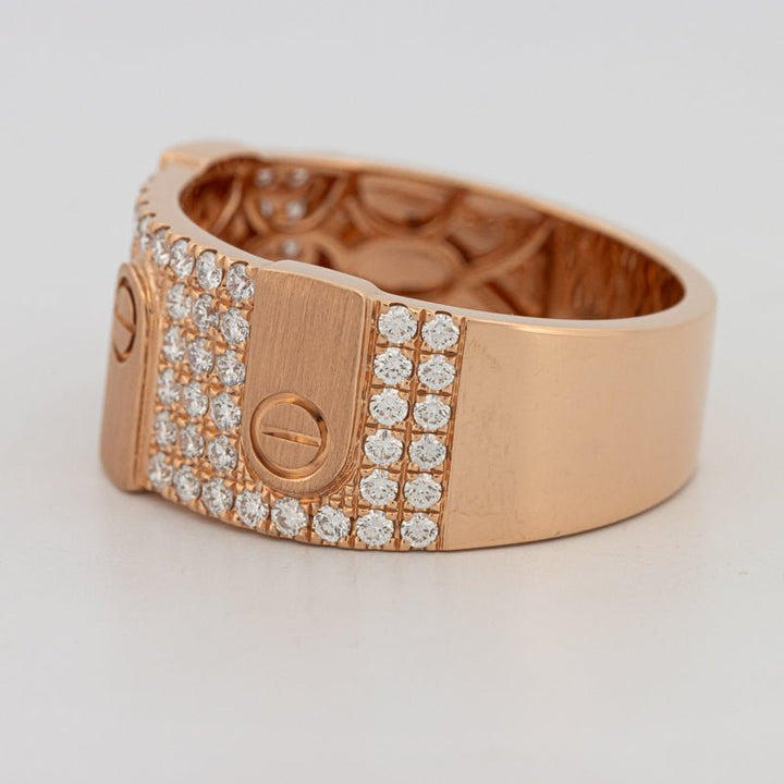 Men's Rosé Gold "Screw" Ring - ZIZOV DIAMONDS