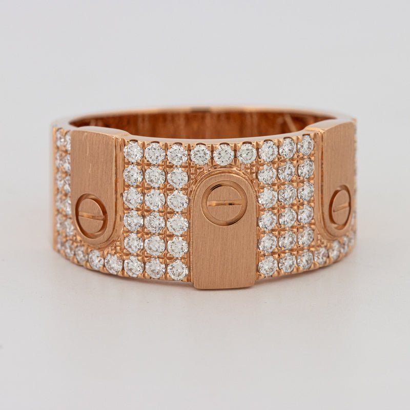 Men's Rosé Gold "Screw" Ring - ZIZOV DIAMONDS