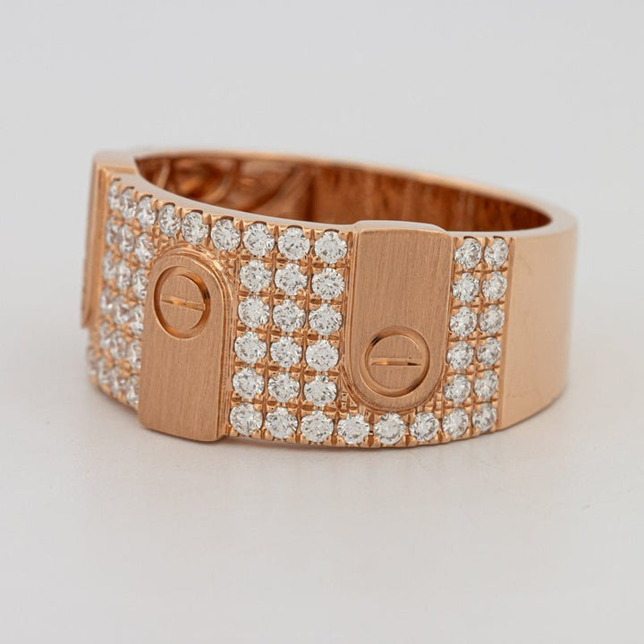 Men's Rosé Gold "Screw" Ring - ZIZOV DIAMONDS