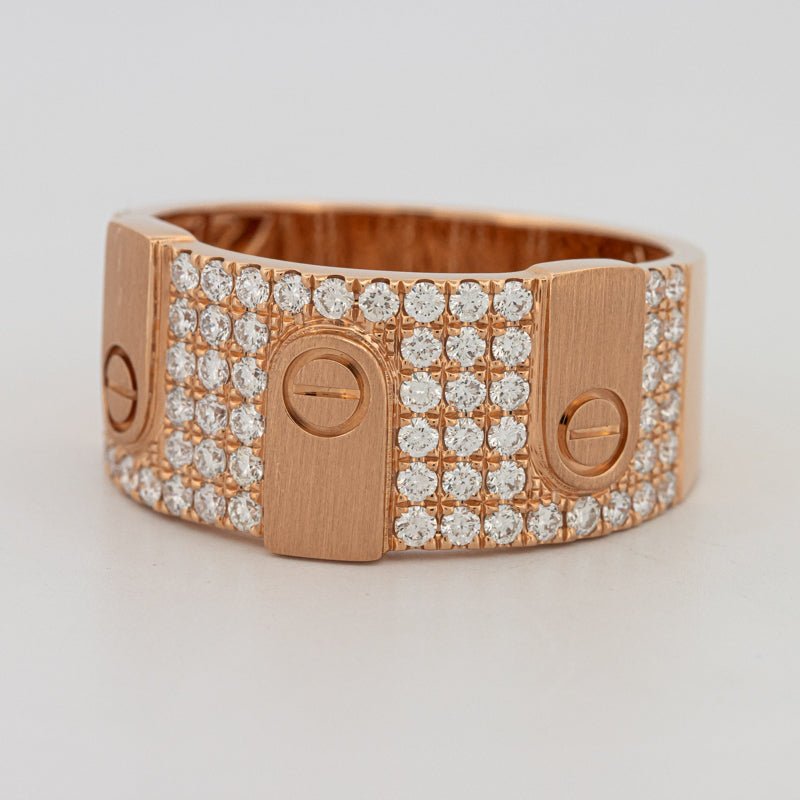 Men's Rosé Gold "Screw" Ring - ZIZOV DIAMONDS