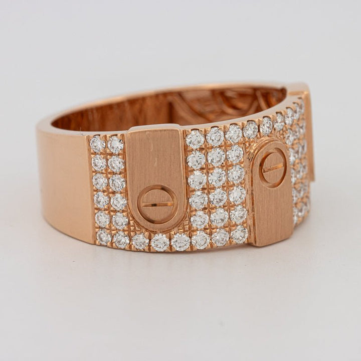 Men's Rosé Gold "Screw" Ring - ZIZOV DIAMONDS
