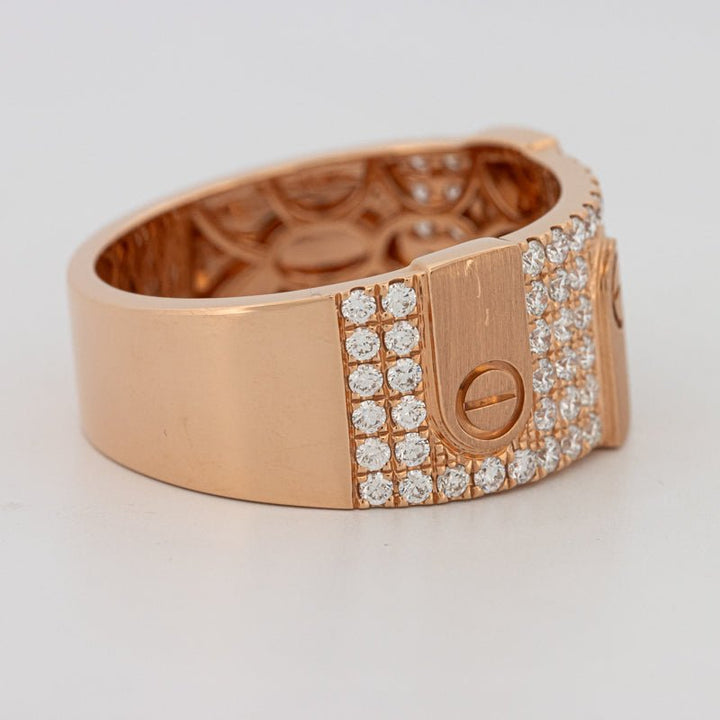 Men's Rosé Gold "Screw" Ring - ZIZOV DIAMONDS