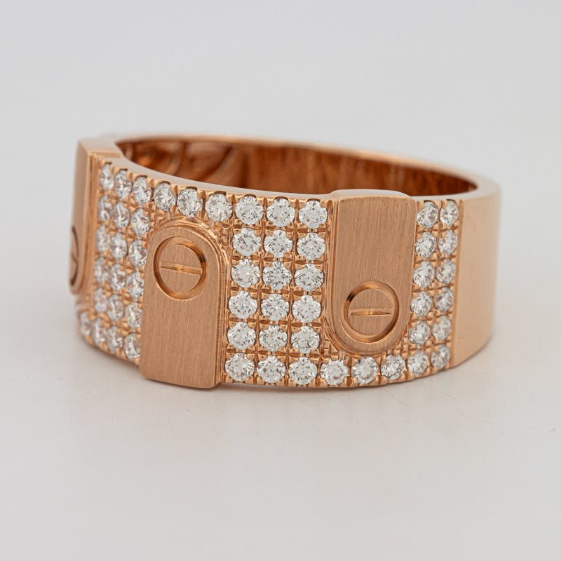 Men's Rosé Gold "Screw" Ring - ZIZOV DIAMONDS