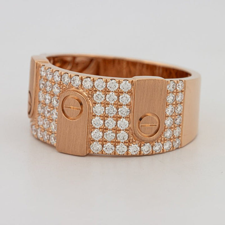 Men's Rosé Gold "Screw" Ring - ZIZOV DIAMONDS