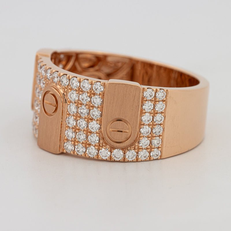 Men's Rosé Gold "Screw" Ring - ZIZOV DIAMONDS