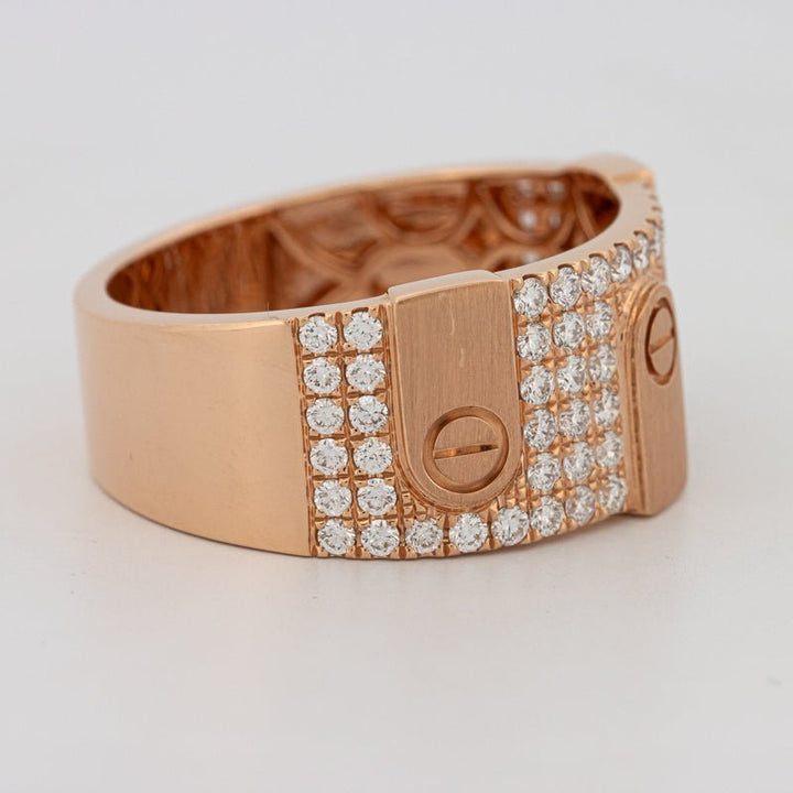 Men's Rosé Gold "Screw" Ring - ZIZOV DIAMONDS