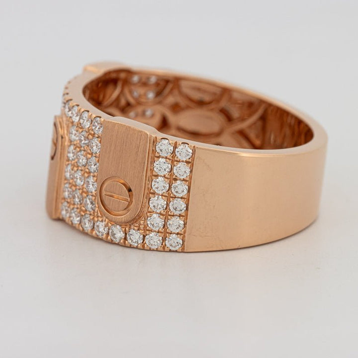 Men's Rosé Gold "Screw" Ring - ZIZOV DIAMONDS