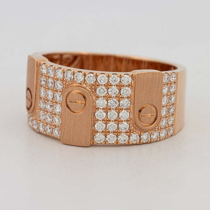 Men's Rosé Gold "Screw" Ring - ZIZOV DIAMONDS