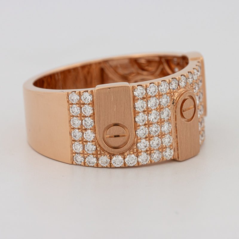 Men's Rosé Gold "Screw" Ring - ZIZOV DIAMONDS