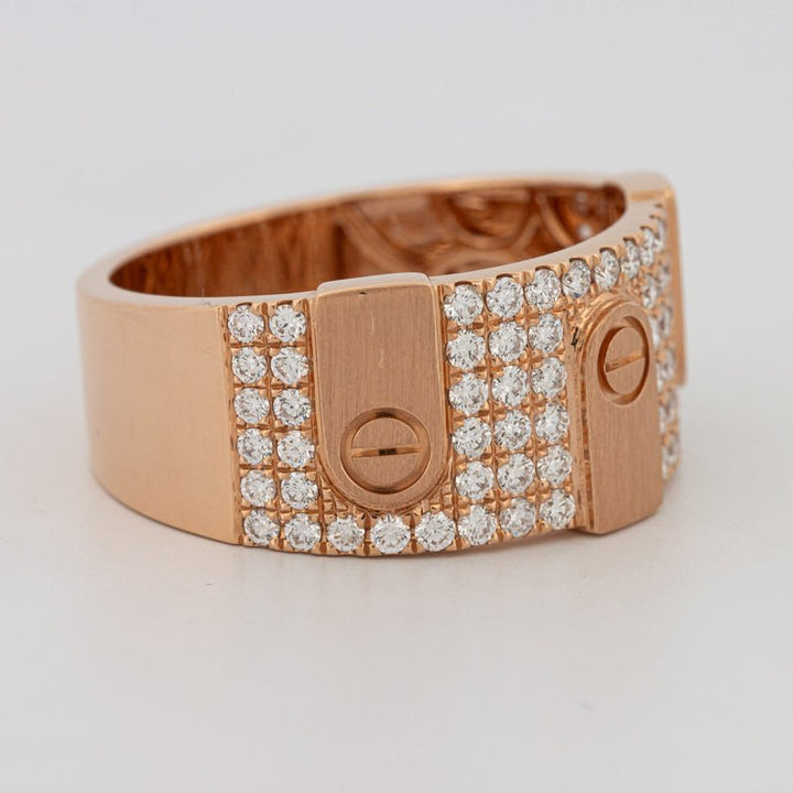 Men's Rosé Gold "Screw" Ring - ZIZOV DIAMONDS