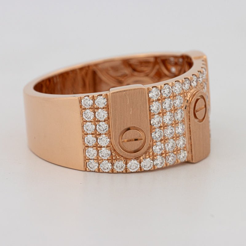 Men's Rosé Gold "Screw" Ring - ZIZOV DIAMONDS