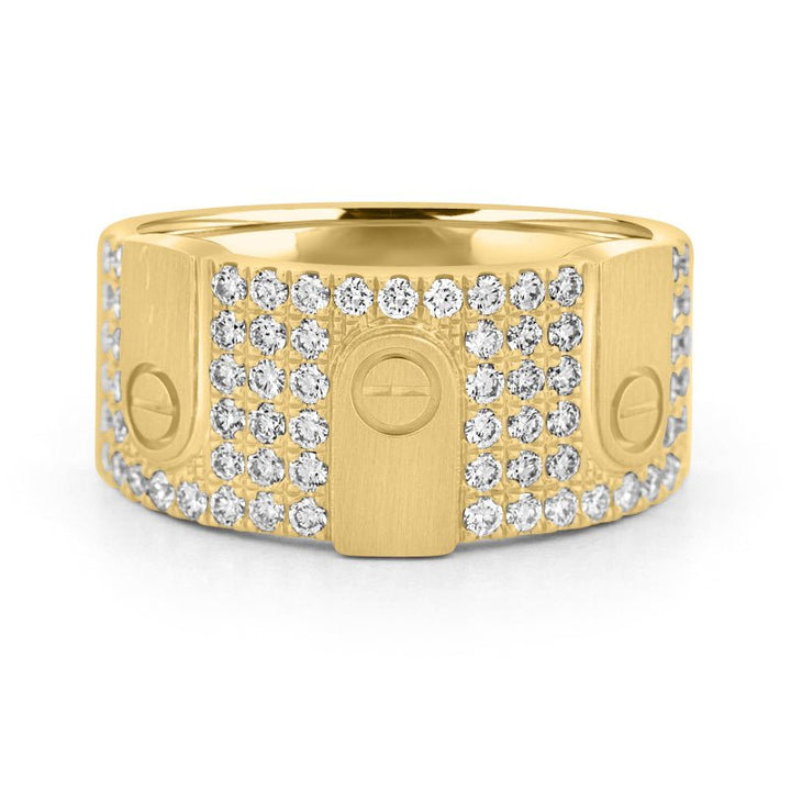 Men's Rosé Gold "Screw" Ring - ZIZOV DIAMONDS