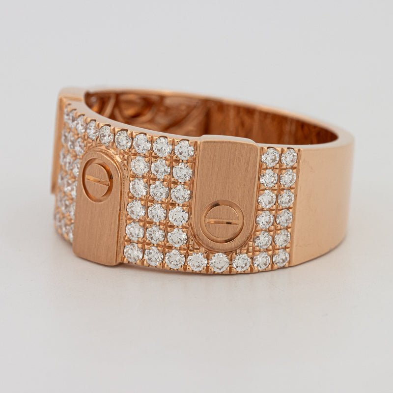 Men's Rosé Gold "Screw" Ring - ZIZOV DIAMONDS