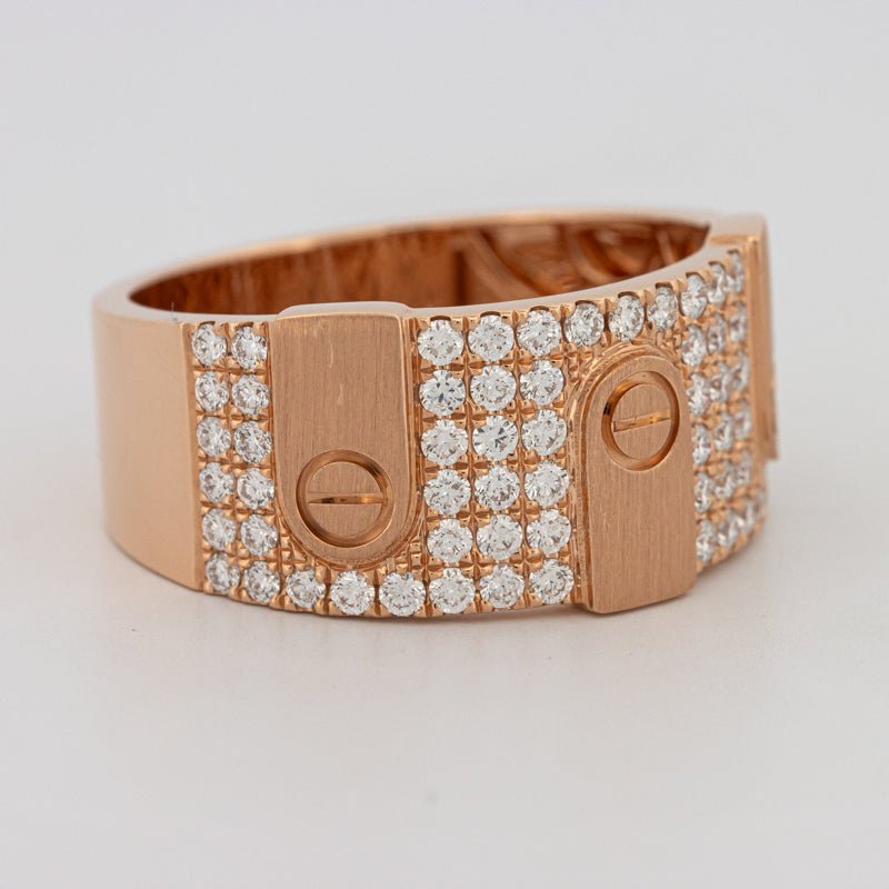Men's Rosé Gold "Screw" Ring - ZIZOV DIAMONDS