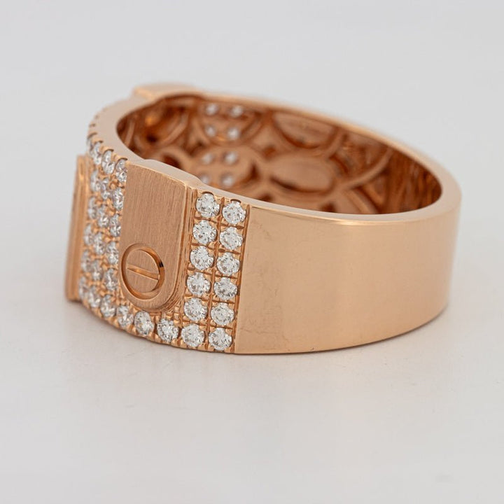 Men's Rosé Gold "Screw" Ring - ZIZOV DIAMONDS