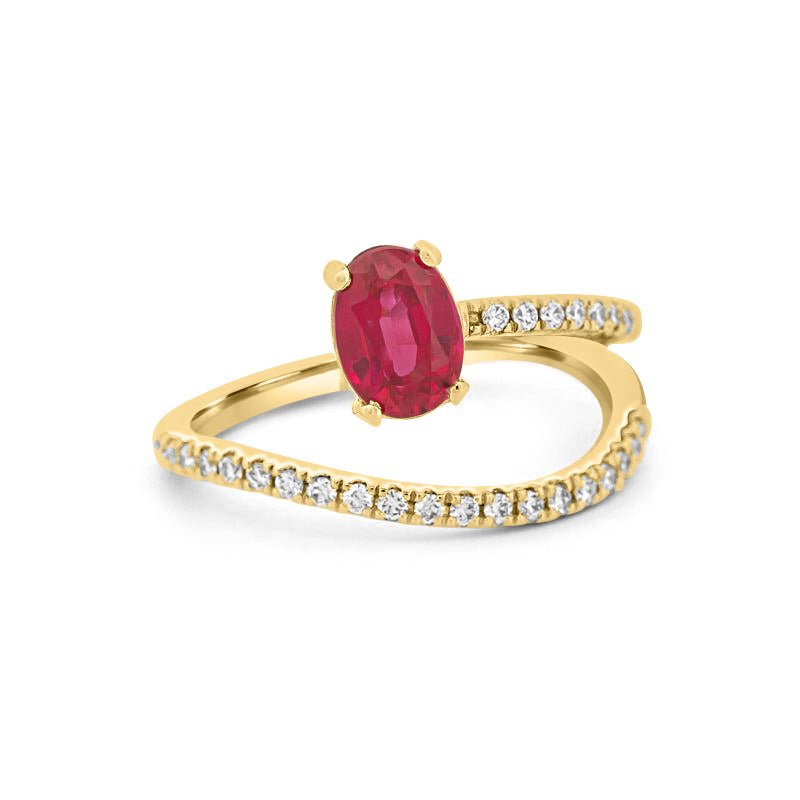 TWISTED GEM RING (PINK SAPPHIRE) - ZIZOV DIAMONDS