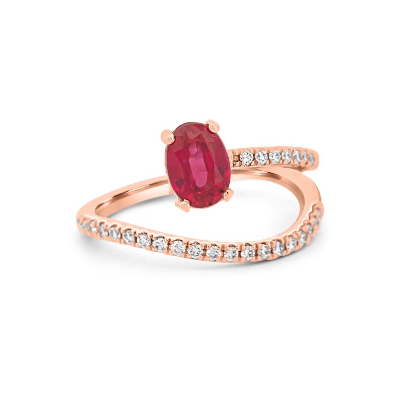 TWISTED GEM RING (PINK SAPPHIRE) - ZIZOV DIAMONDS